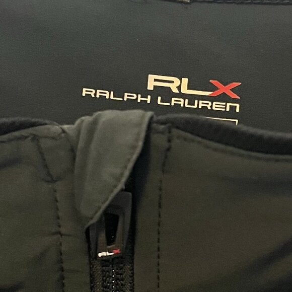 RLX Ralph Lauren Mens Golf Windbreaker Winter Jacket Medium Size Full Zip Black - Picture 4 of 16